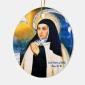 Saint Teresa van Avila Keramisch Ornament (Links)