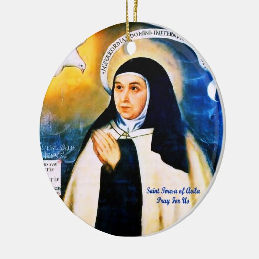 Saint Teresa van Avila Keramisch Ornament (Links)