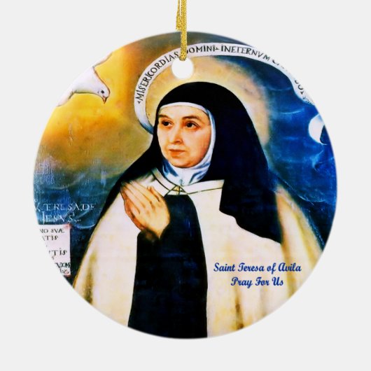 Saint Teresa van Avila Keramisch Ornament (Achterkant)