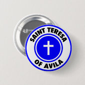 Saint Teresa van Avila Ronde Button 5,7 Cm (Voorkant /achterkant)
