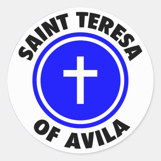 Saint Teresa van Avila Ronde Sticker (Voorkant)