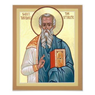 Saint Theodore de foto van het pictogram van het S Afdruk