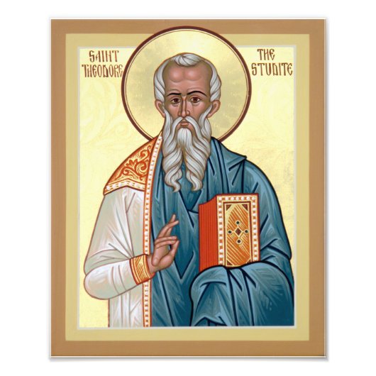 Saint Theodore de foto van het pictogram van het S Afdruk (Voorkant)
