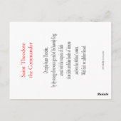 Saint Theodore Prayer-kaart Briefkaart (Achterkant)