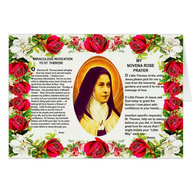 Saint Therese de kleine bloem van Jezus (Voorkant Horizontaal)