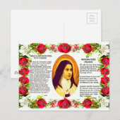 Saint Therese de kleine bloem van Jezus Briefkaart (Voorkant / Achterkant)