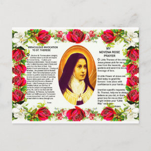 Saint Therese de kleine bloem van Jezus Briefkaart