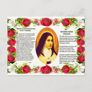 Saint Therese de kleine bloem van Jezus Briefkaart