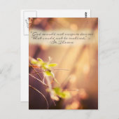 Saint Therese Desires Quote Briefkaart (Voorkant / Achterkant)