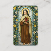 Saint Therese of Lisieux Bereavement Sympathy Card Visitekaartje (Voorkant)