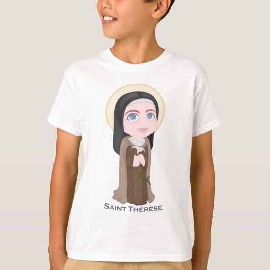 Saint Therese of Lisieux Cute katholiek T-shirt (Voorkant)