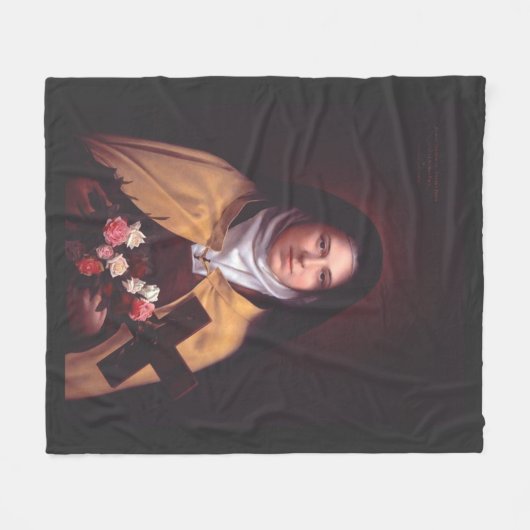 Saint Therese of Lisieux Fleece Deken (Voorkant (Horizontaal))