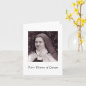 Saint Therese of Lisieux Kaart (Gele Bloem)