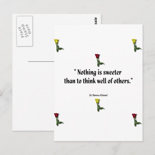 Saint Therese Quote 1 Briefkaart (Voorkant / Achterkant)