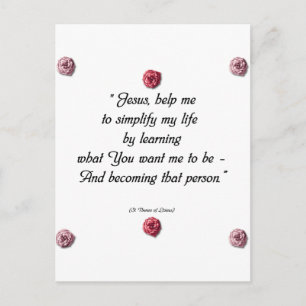 Saint Therese Quote Briefkaart
