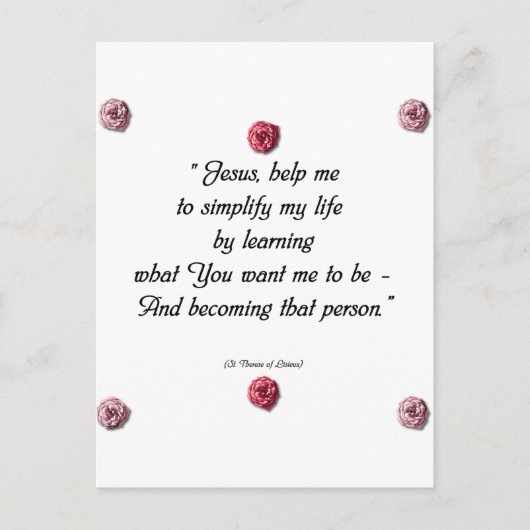 Saint Therese Quote Briefkaart (Voorkant)