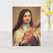 Saint Therese Spirituele Bouquet Prayer-kaart Kaart (Gele Bloem)