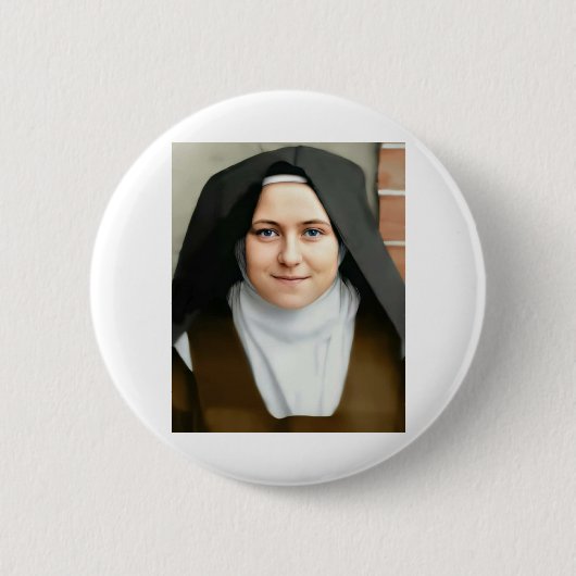 saint therese van lisieux ronde button 5,7 cm (Voorkant)