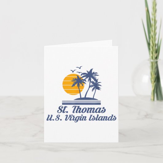 Saint Thomas Amerikaanse Maagdeneilanden Strand Ca Kaart (Voorkant)