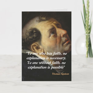 Saint Thomas Aquinas citaat over geloof Bedankkaart