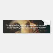 Saint Thomas Aquinas citaat over geloof Bumpersticker (Voorkant)