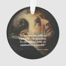 Saint Thomas Aquinas citaat over geloof Ornament