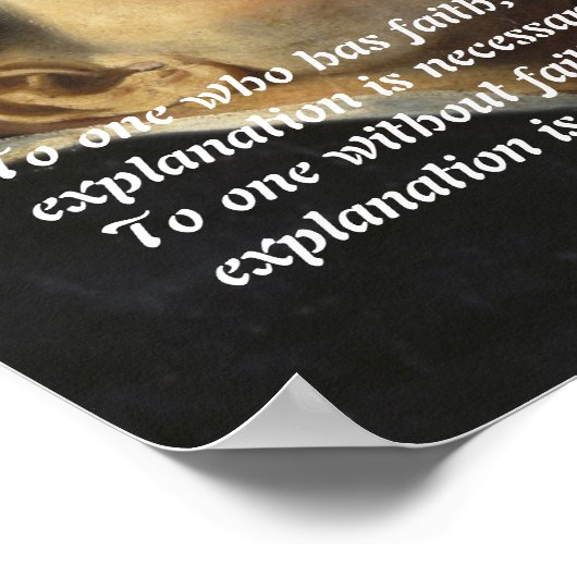 Saint Thomas Aquinas citaat over geloof Poster (Hoek)