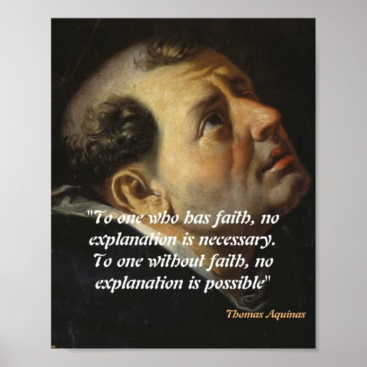 Saint Thomas Aquinas citaat over geloof Poster (Voorkant)