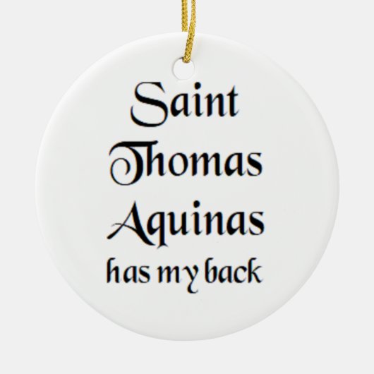 saint thomas aquinas keramisch ornament (Voorkant)