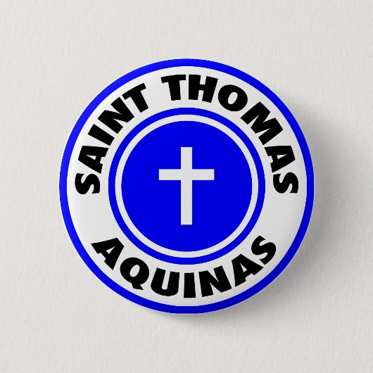Saint Thomas Aquinas Ronde Button 5,7 Cm (Voorkant)