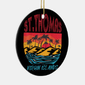 Saint Thomas Maagdeneilanden Surfstrand Ocean Va Keramisch Ornament (Rechts)