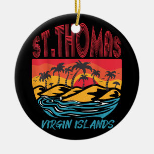 Saint Thomas Maagdeneilanden Surfstrand Ocean Va Keramisch Ornament