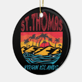 Saint Thomas Maagdeneilanden Surfstrand Ocean Va Keramisch Ornament (Links)