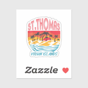 Saint Thomas Maagdeneilanden Surfstrand Ocean Va Sticker