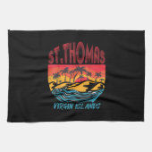 Saint Thomas Maagdeneilanden Surfstrand Ocean Va Theedoek (Horizontaal)