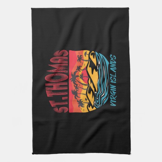 Saint Thomas Maagdeneilanden Surfstrand Ocean Va Theedoek (Verticaal)