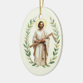 Saint Thomas the Apostle God's Peace and Blessings Keramisch Ornament (Links)