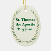 Saint Thomas the Apostle God's Peace and Blessings Keramisch Ornament (Achterkant)