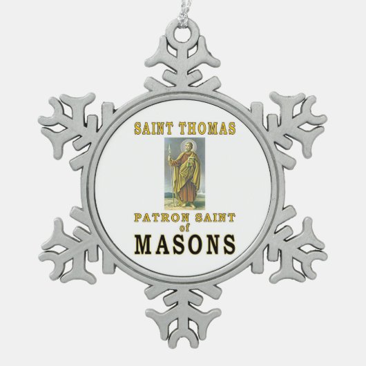 SAINT THOMAS TIN SNEEUWVLOK ORNAMENT (Voorkant)