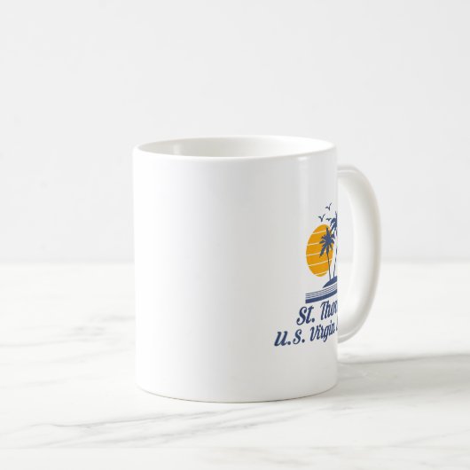 Saint Thomas US Maagdeneilanden Beach Caribisch ge Koffiemok (Voorkant rechts)