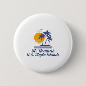 Saint Thomas US Maagdeneilanden Beach Caribisch ge Ronde Button 5,7 Cm (Voorkant)