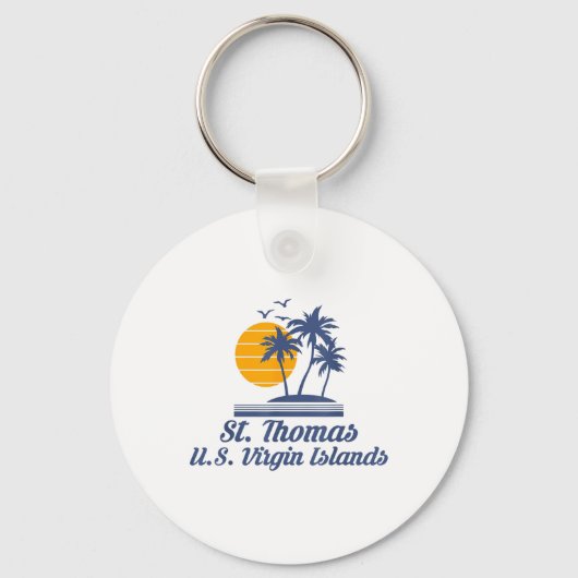 Saint Thomas US Maagdeneilanden Beach Caribisch ge Sleutelhanger (Voorkant)