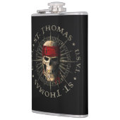 Saint Thomas USVI Pirate Skull Heupfles (Links)