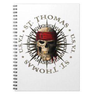 Saint Thomas USVI Pirate Skull Notitieboek