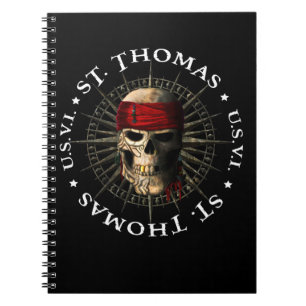 Saint Thomas USVI Pirate Skull Notitieboek