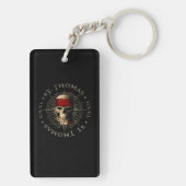 Saint Thomas USVI Pirate Skull Sleutelhanger (achterkant)