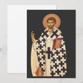 Saint Timothy de eerste Christelijke bisschop van  Feestdagenkaart (Voorkant / Achterkant)