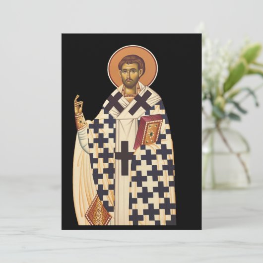 Saint Timothy de eerste Christelijke bisschop van  Kaart (Staand voorkant)