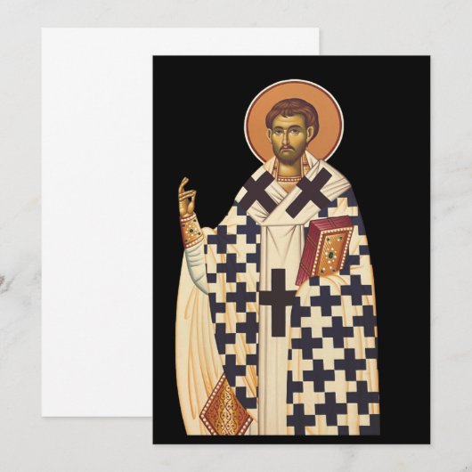 Saint Timothy de eerste Christelijke bisschop van  Kaart (Voorkant / Achterkant)
