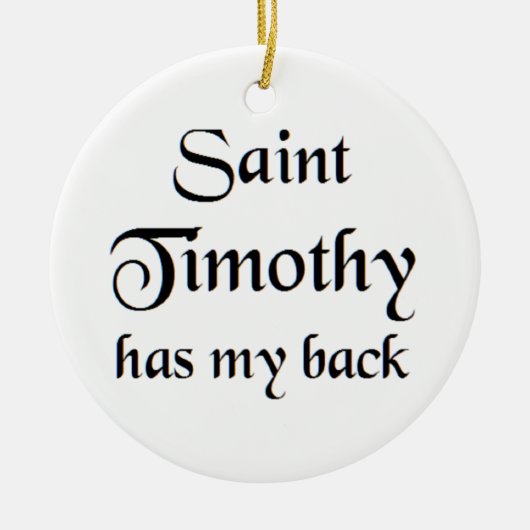 saint timothy koffiemok keramisch ornament (Voorkant)